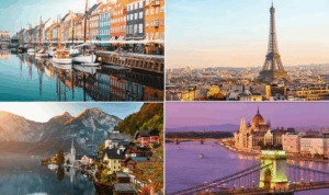 mix image from differend cities in the world.